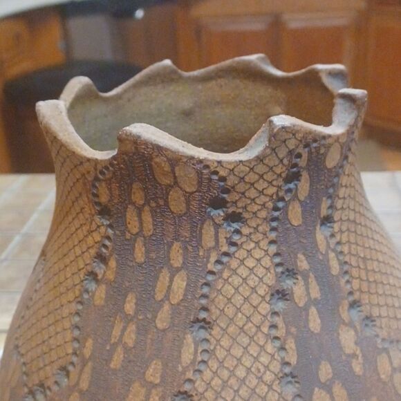 Don McWhorter Stoneware  Brown All Diffrent Each Piece Unique   9Tx5 At‎ Opening - Picture 9 of 11